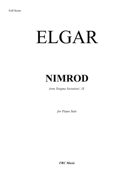 Nimrod (from 'Enigma Variations', IX) for Piano Solo image number null