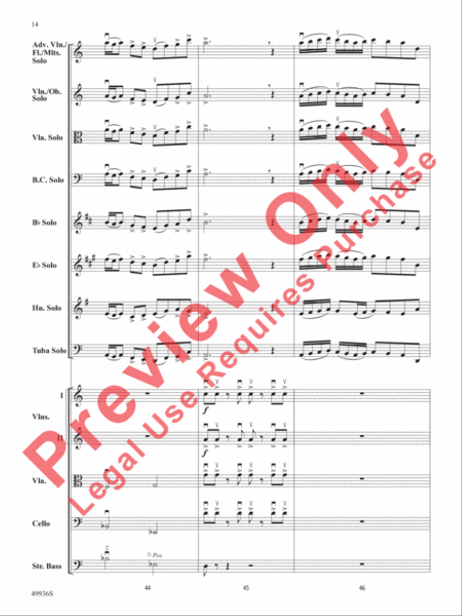 A Chameleon Concerto String Orchestra scores gallery preview page 15