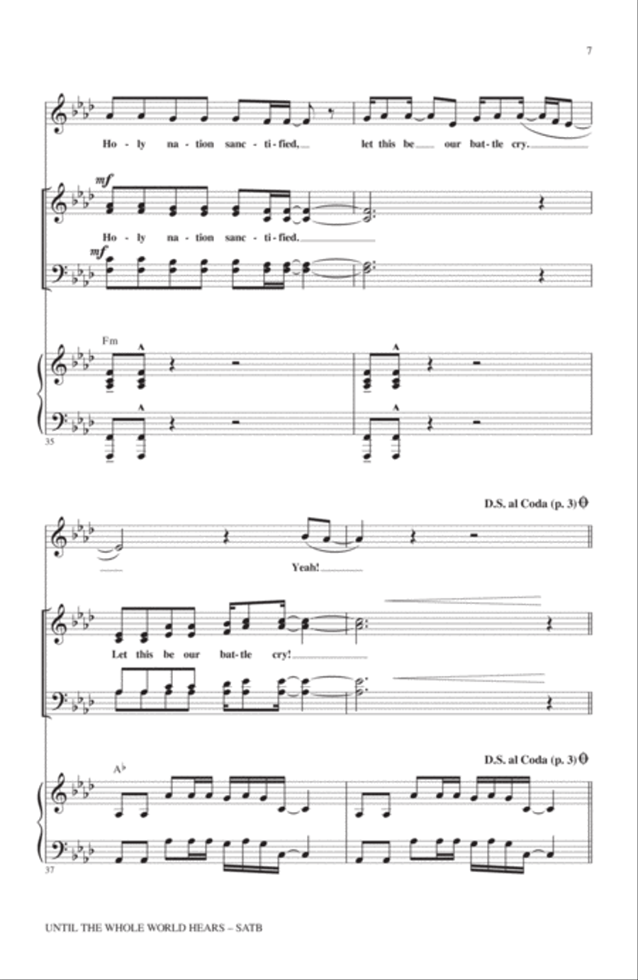 Until The Whole World Hears 4-Part scores gallery preview page 6