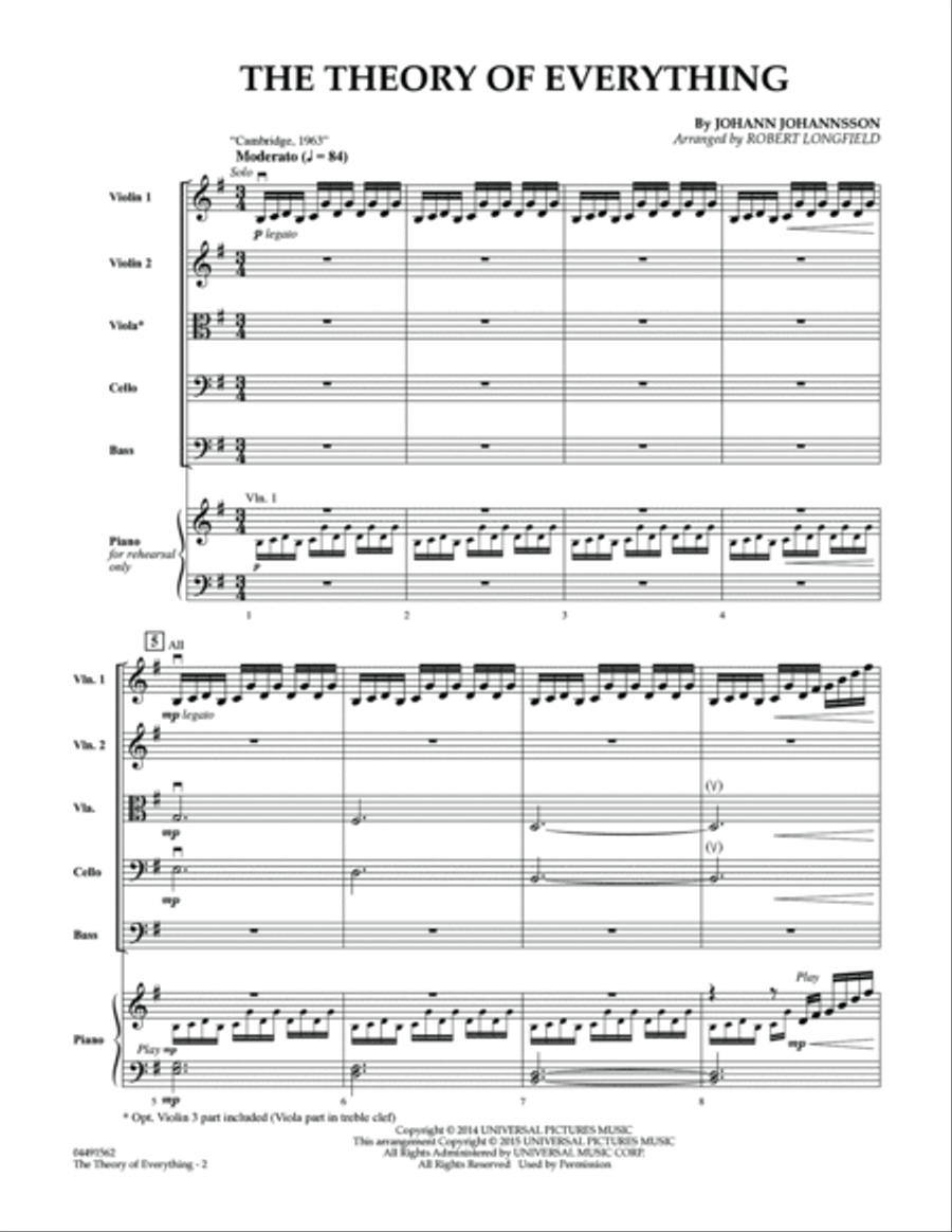 The Theory of Everything - Conductor Score (Full Score) String Orchestra scores gallery preview page 2