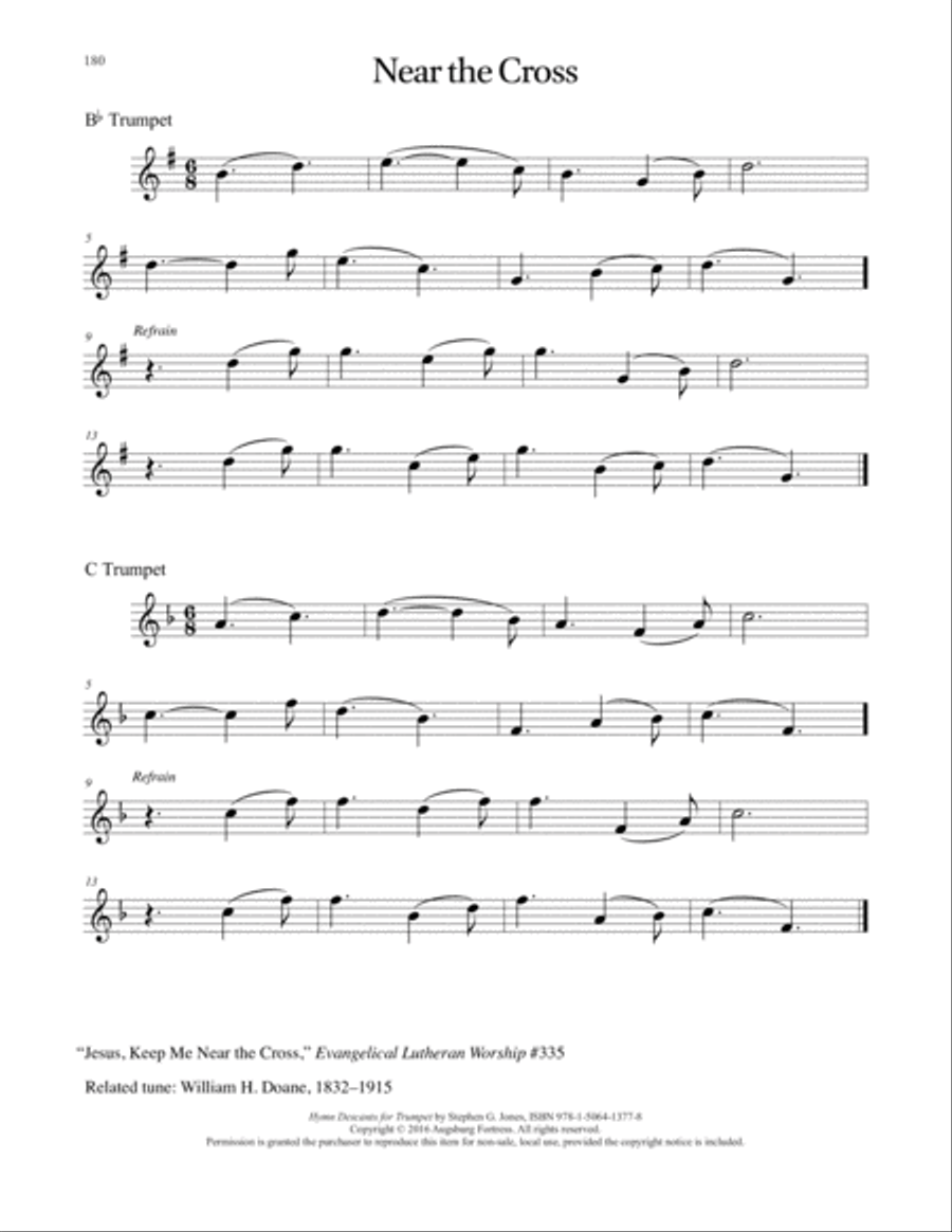 Hymn Descants for Trumpet C Trumpet scores gallery preview page 181