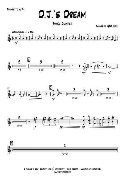 D.J.s Dream - Latin/Samba - Brass Quintet image number null