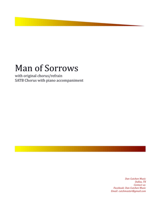 Book cover for Choral - "Man of Sorrows" SATB
