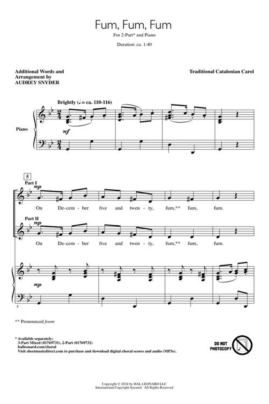 Fum, Fum, Fum 2-Part scores gallery preview page 3
