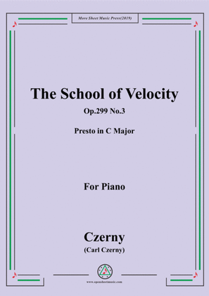 Czerny-The School of Velocity,Op.299 No.3,Presto in C Major,for Piano