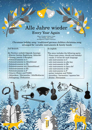 Alle Jahre wieder (every year again) for family band