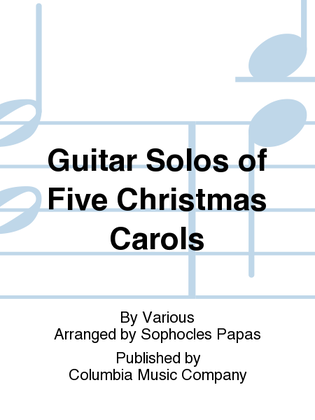 Book cover for Guitar Solos of Five Christmas Carols