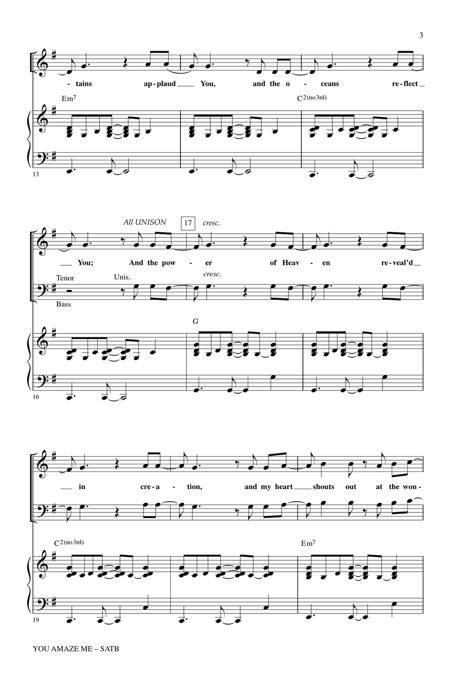 You Amaze Me 4-Part scores gallery preview page 2