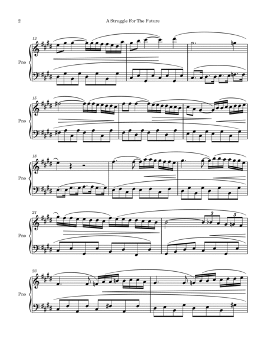 A Struggle For The Future Piano Solo scores gallery preview page 2