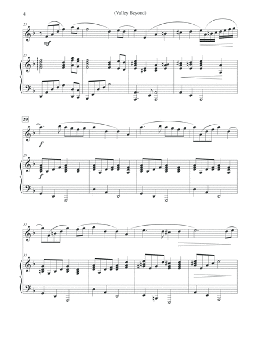Valley Beyond - Oboe & Piano Piano scores gallery preview page 4