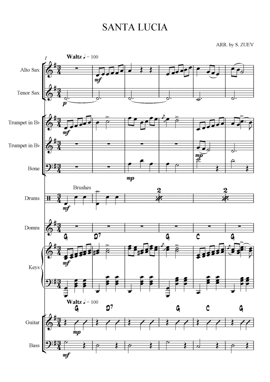 Santa Lucia (Score & Parts) image number null