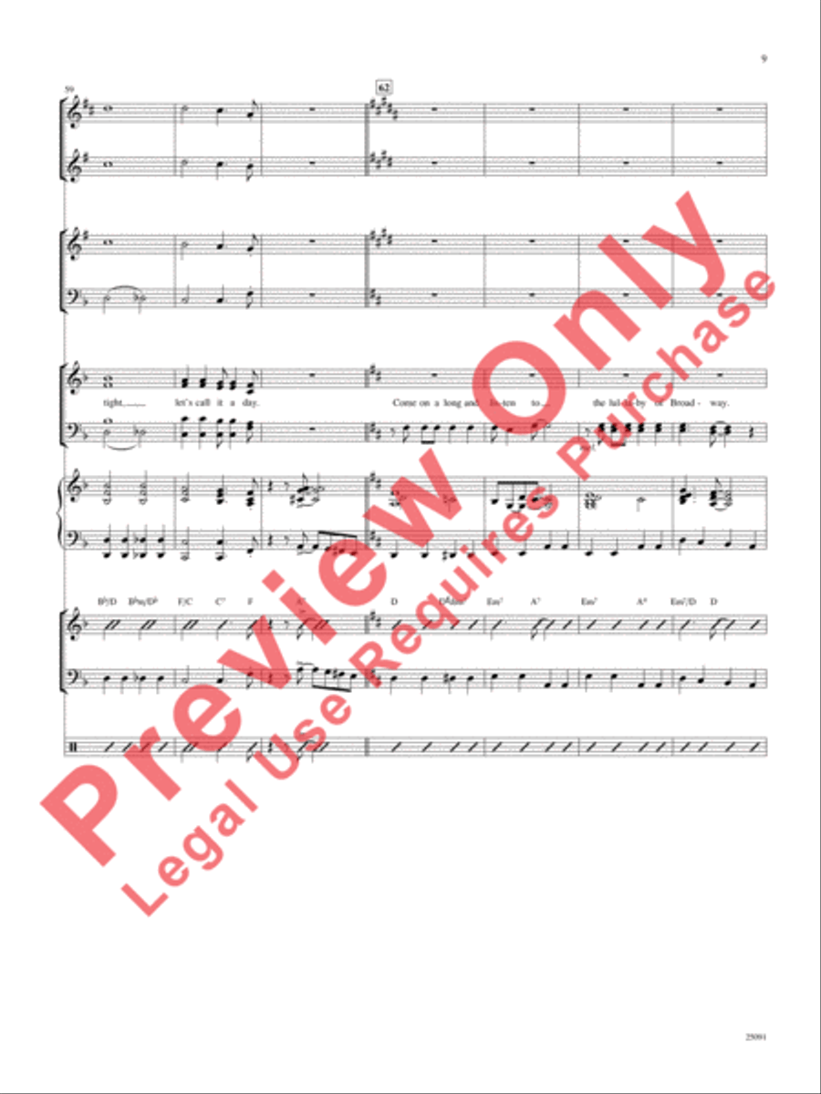 Lullaby of Broadway (and Forty-Second Street) Choir scores gallery preview page 10