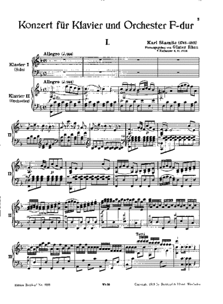 Piano Concerto in F major