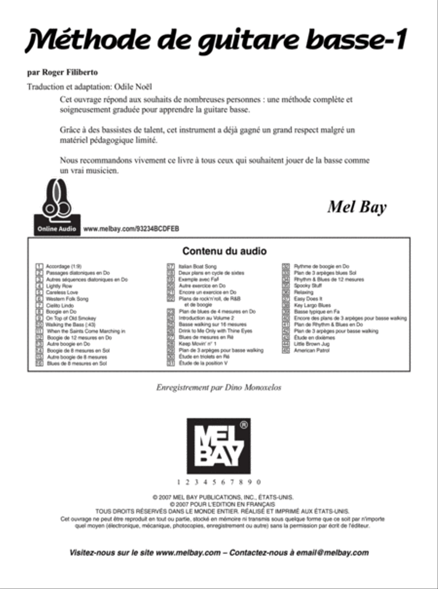MÃ©thode de guitare basse-1 Bass Guitar scores gallery preview page 2