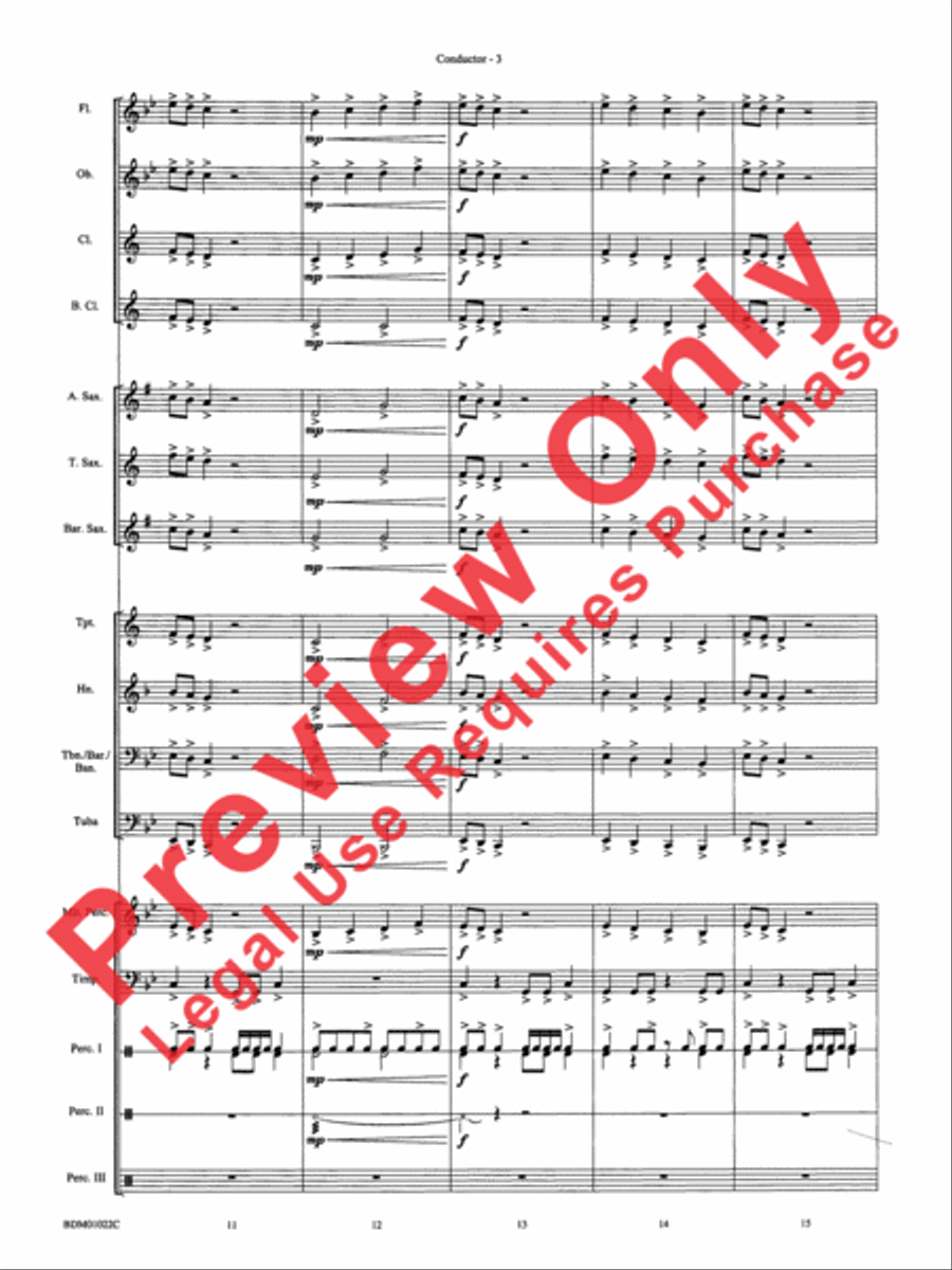 Dark Adventure Concert Band scores gallery preview page 5