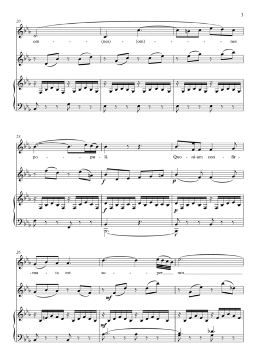 Laudate Dominum - Vesperae solennes de confessore (Eb Major) Medium Voice scores gallery preview page 4
