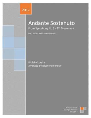 Book cover for Andante Sostenuto - From Symphony No 5 2nd Movement (Concert Band and Solo Horn)