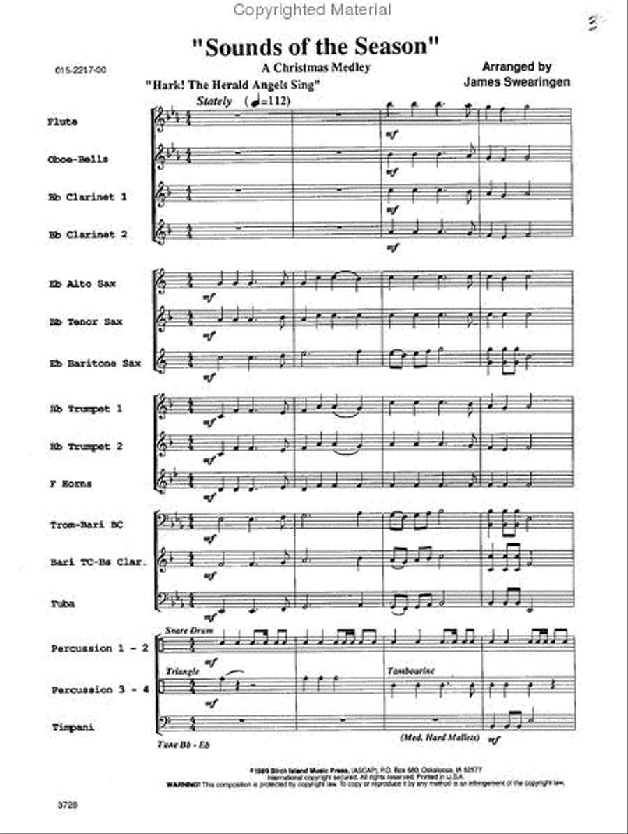 Sounds of the Season Concert Band scores gallery preview page 2