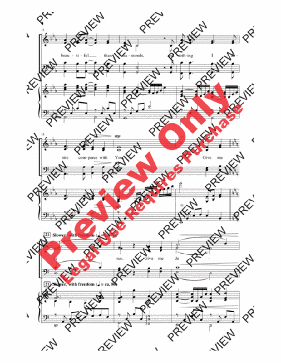 More Precious Than Silver with Give Me Jesus 4-Part scores gallery preview page 15