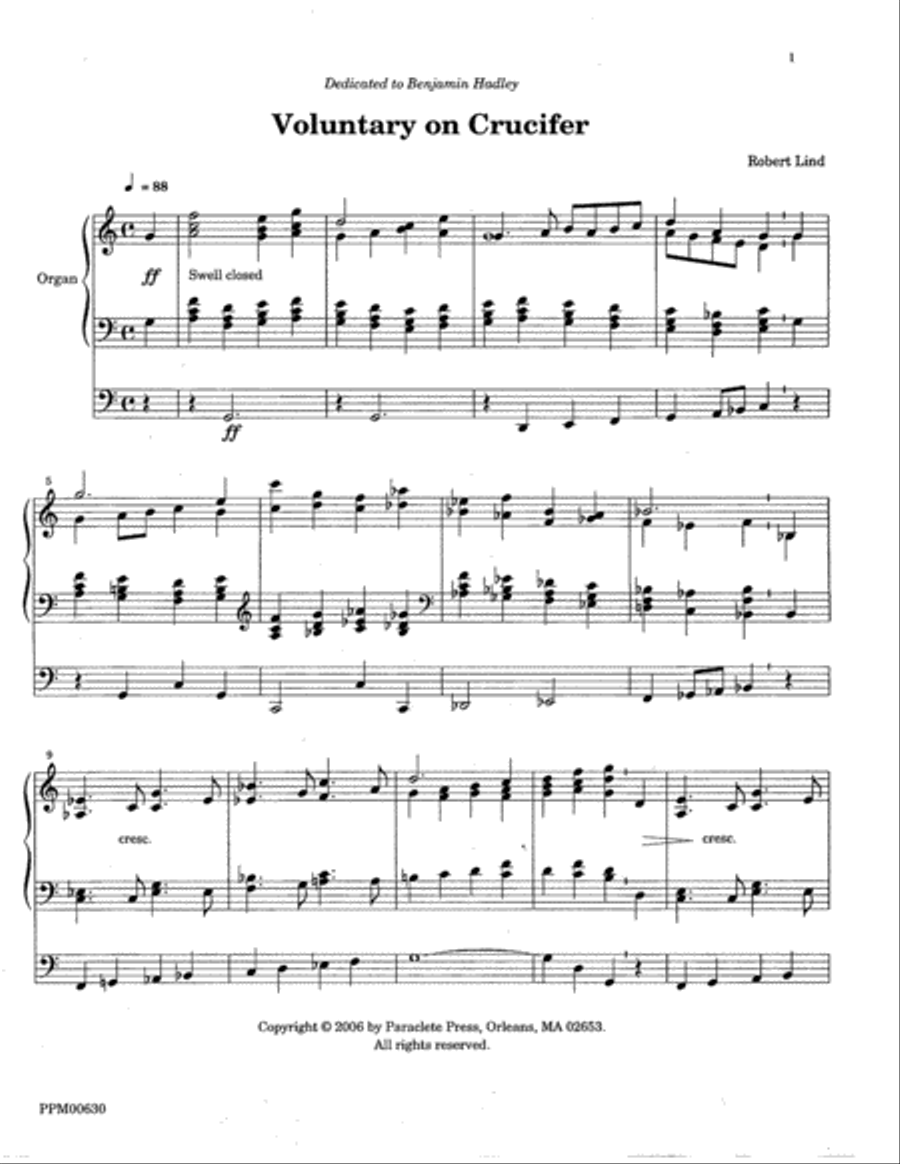 Four Hymn Voluntaries: Crucifer, Darwall's 148th, Gonfalon Royal, Lauda Anima Organ scores gallery preview page 5