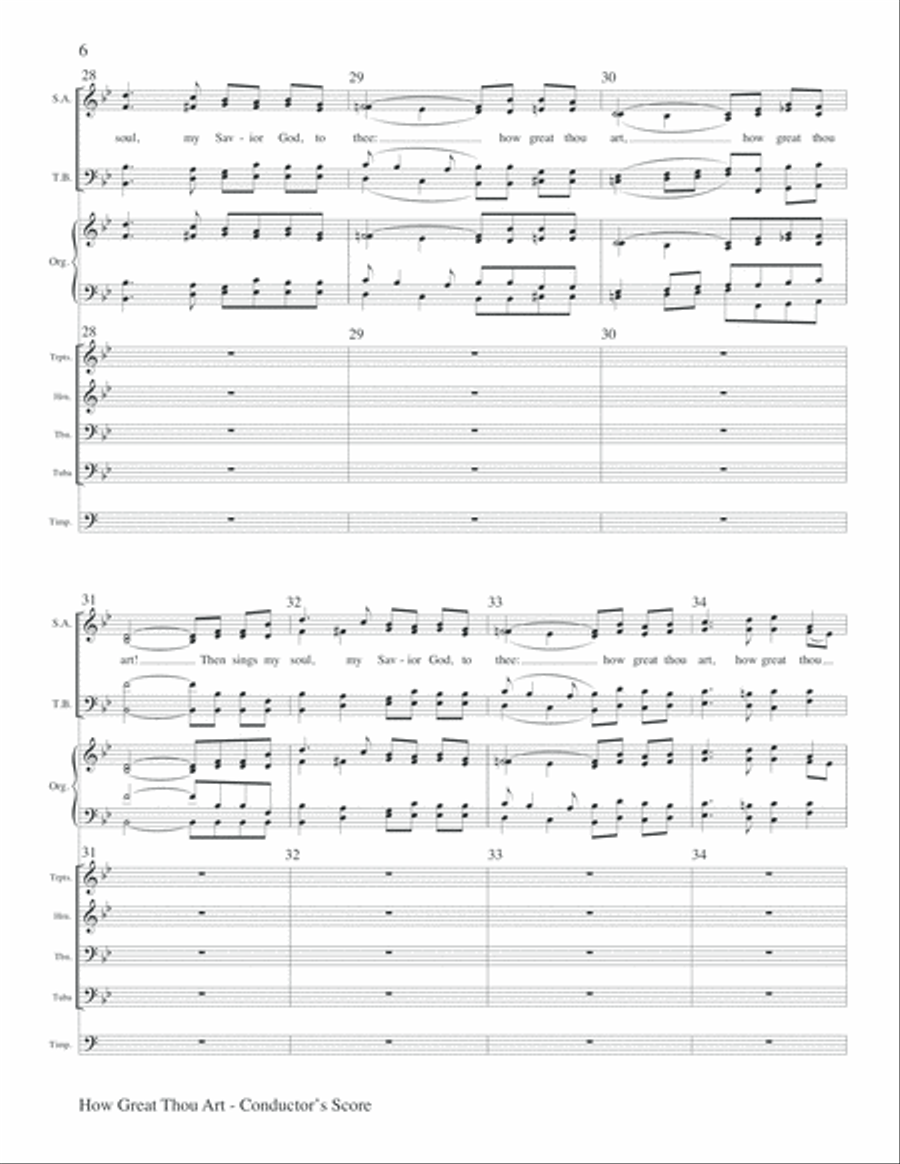 How Great Thou Art Choir scores gallery preview page 6