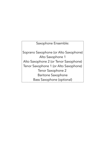 Drunken Sailor - for Saxophone Ensemble image number null