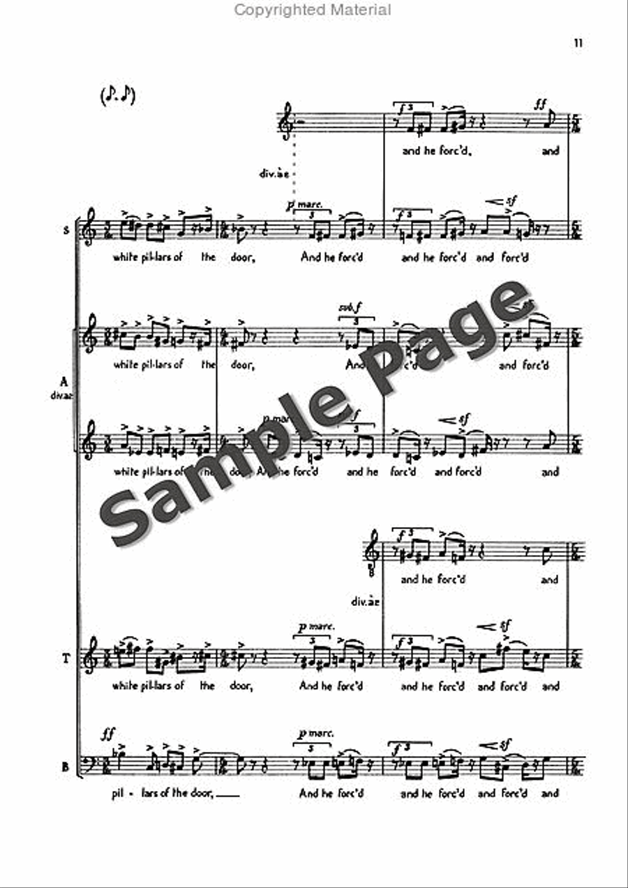 Poems 5 & An Epigram Of Wm. Blake 4-Part scores gallery preview page 12