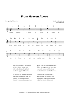 From Heaven Above (Key of G Major)