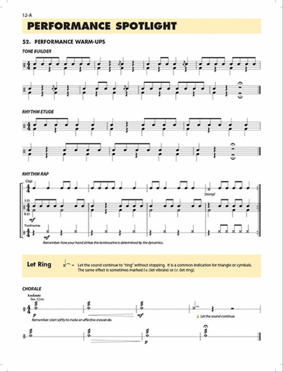 Essential Elements for Band – Percussion/Keyboard Percussion Book 1 with EEi Concert Band Methods scores gallery preview page 4
