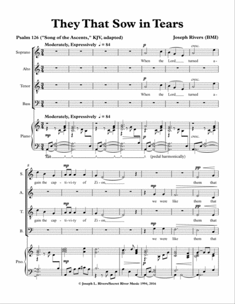 They That Sow in Tears 4-Part scores gallery preview page 2