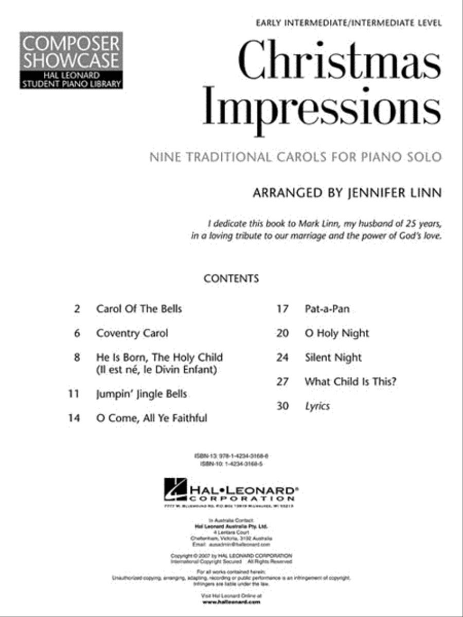 Christmas Impressions Piano Method scores gallery preview page 2