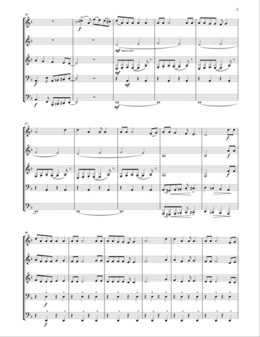 Were You There? - Joshua Fight the Battle of Jericho (brass quintet) Brass Quintet scores gallery preview page 4