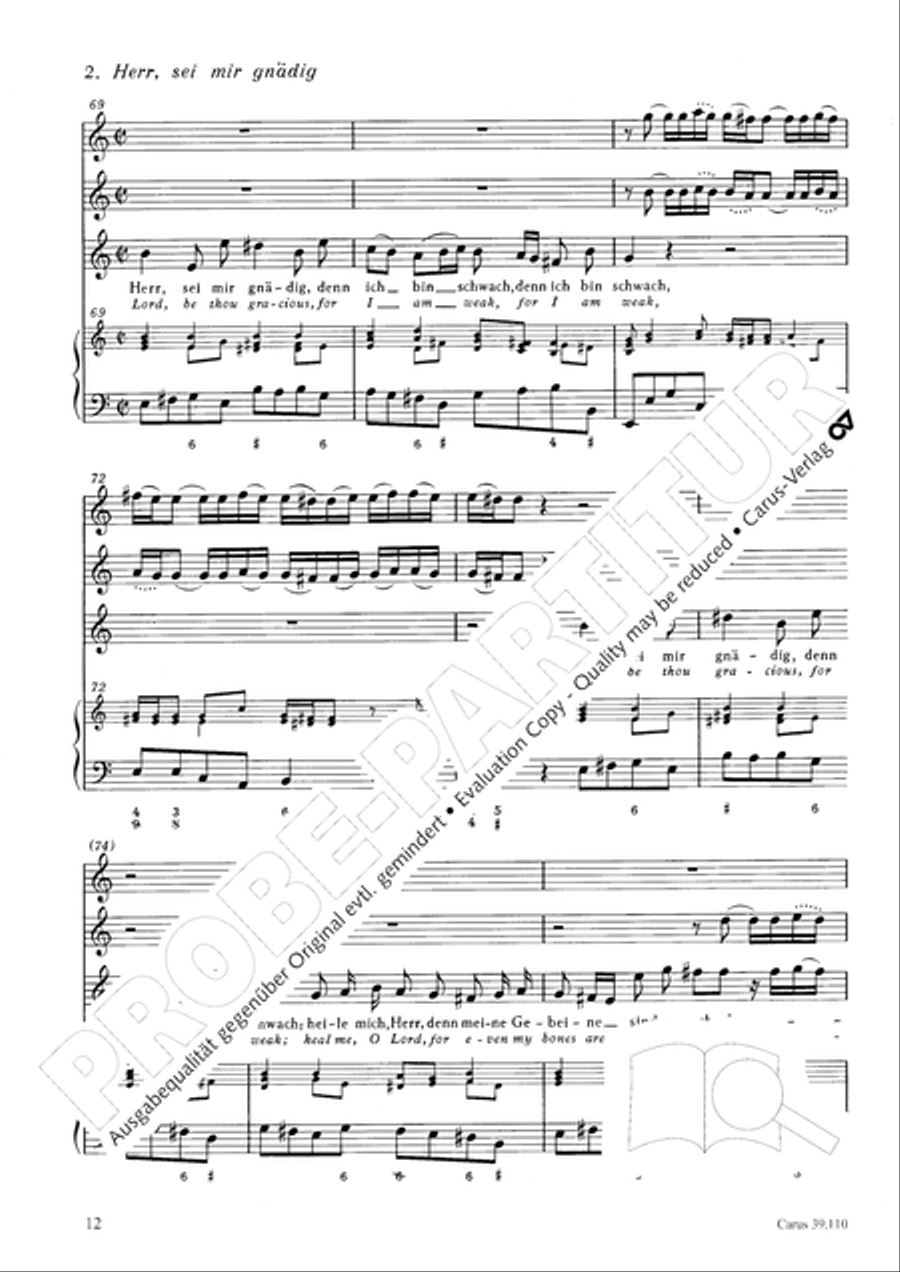 O Lord, punish me not (Ach Herr, strafe mich nicht) Tenor Voice scores gallery preview page 13