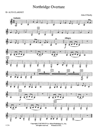 Northridge Overture: E-flat Alto Clarinet