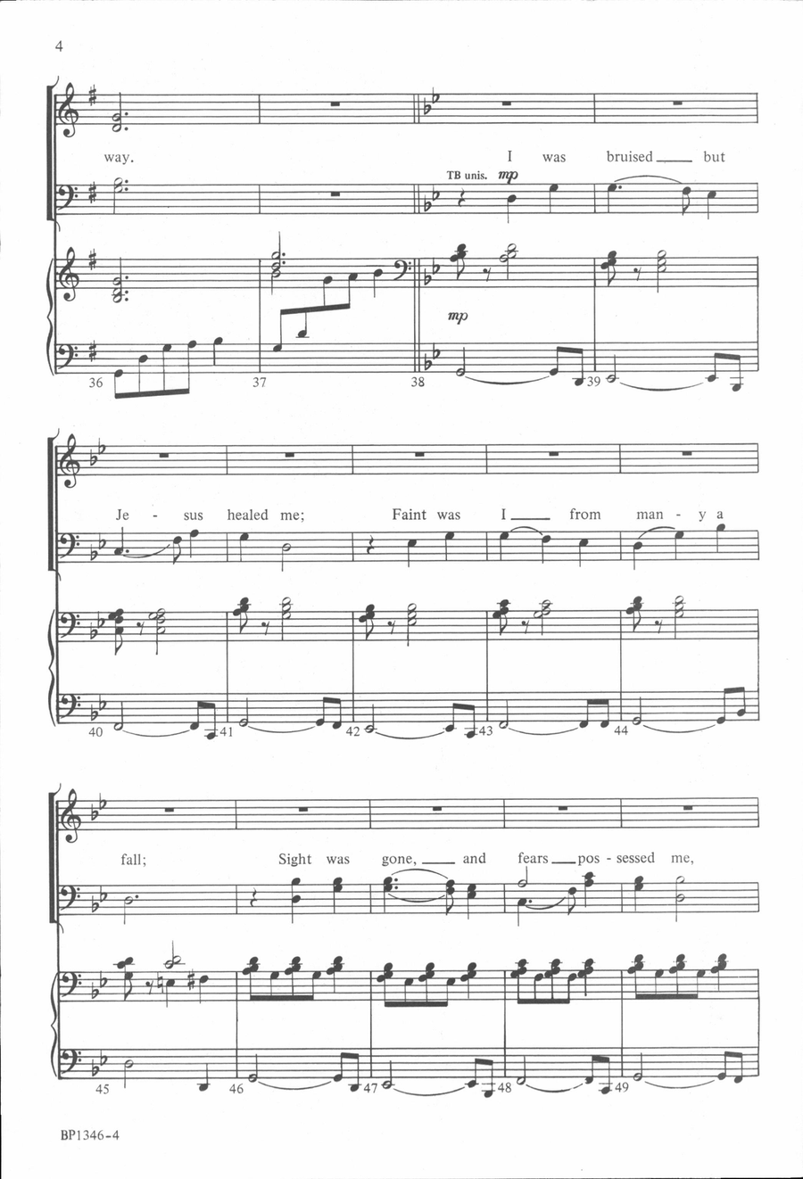 I Will Sing the Wondrous Story 4-Part scores gallery preview page 4