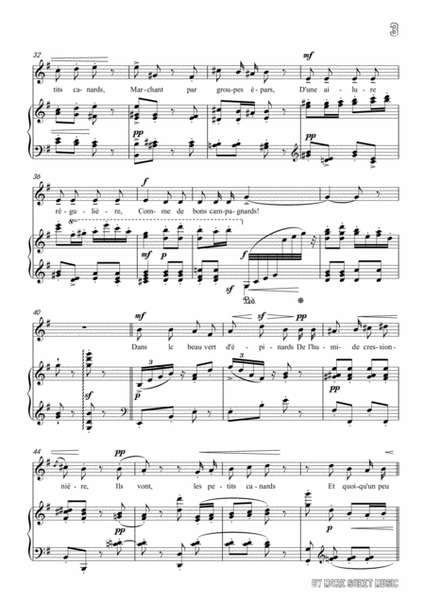 Chabrier-Villanelle des petits canards in G Major,for voice and piano image number null