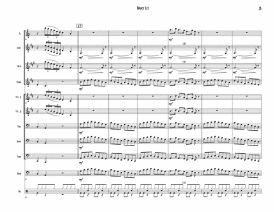Bruce Lee Clarinet scores gallery preview page 3