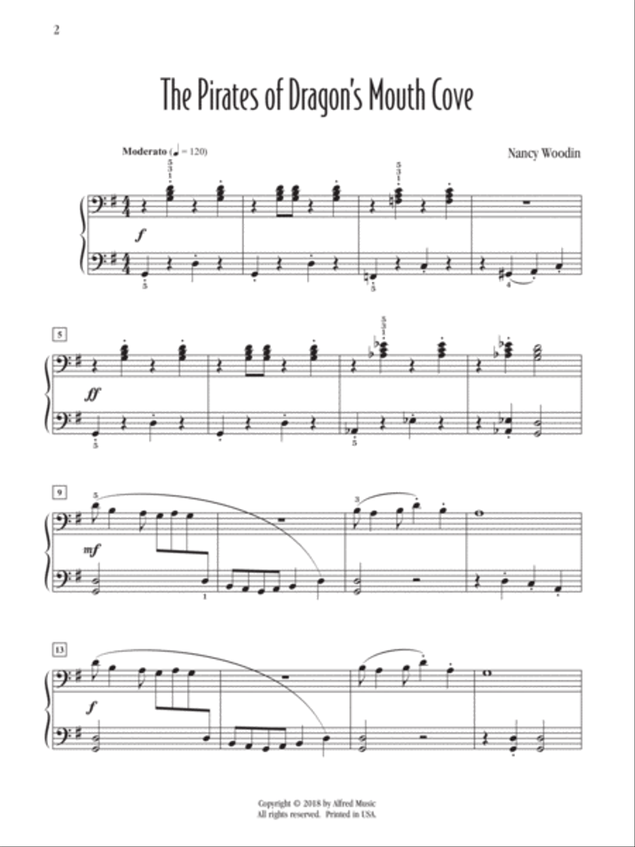 The Pirates of Dragon's Mouth Cove Easy Piano scores gallery preview page 2