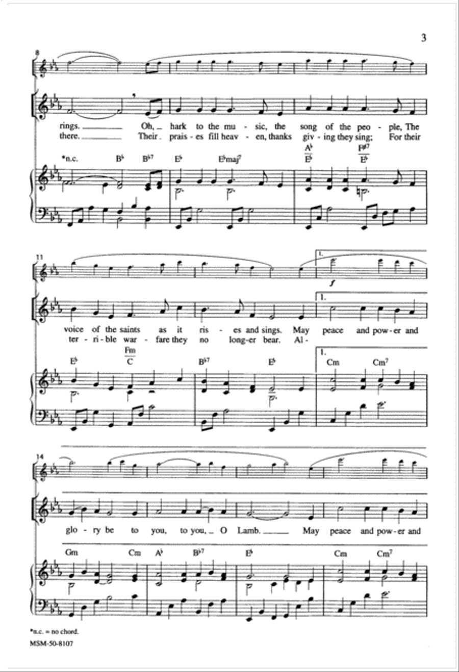 The Music of Heaven The Music of Heaven 4-Part scores gallery preview page 3