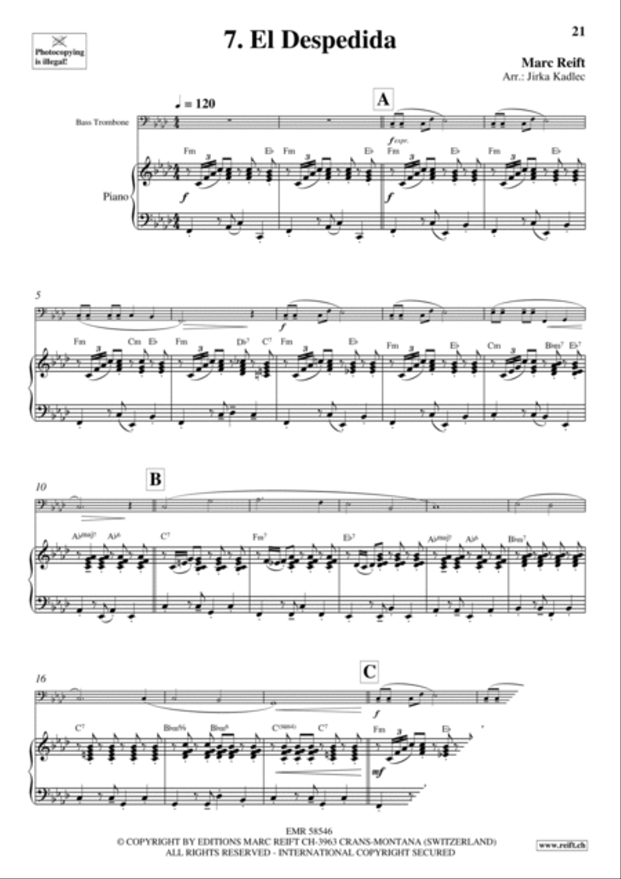 10 Funny Time Solos 10 Funny Time Solos Bass Trombone scores gallery preview page 10