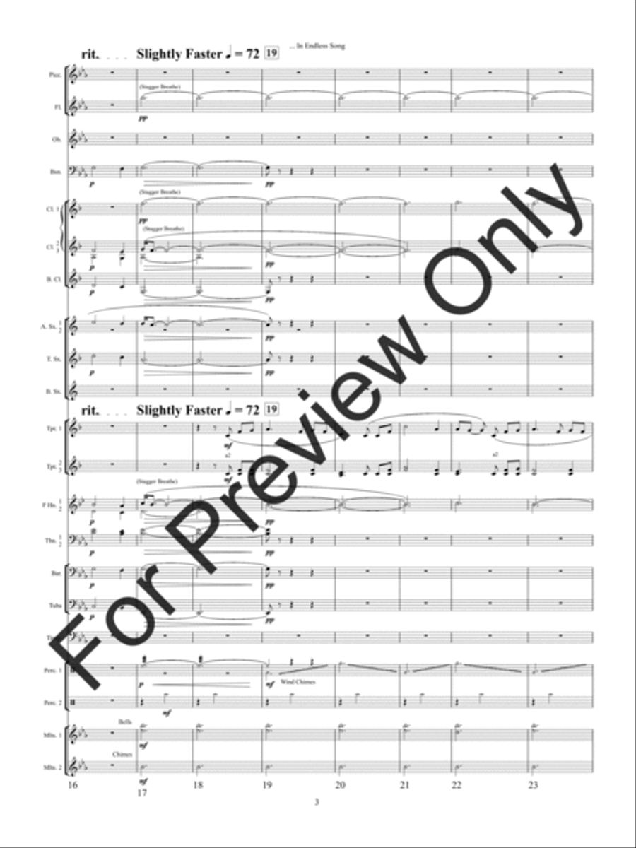 In Endless Song Concert Band scores gallery preview page 6