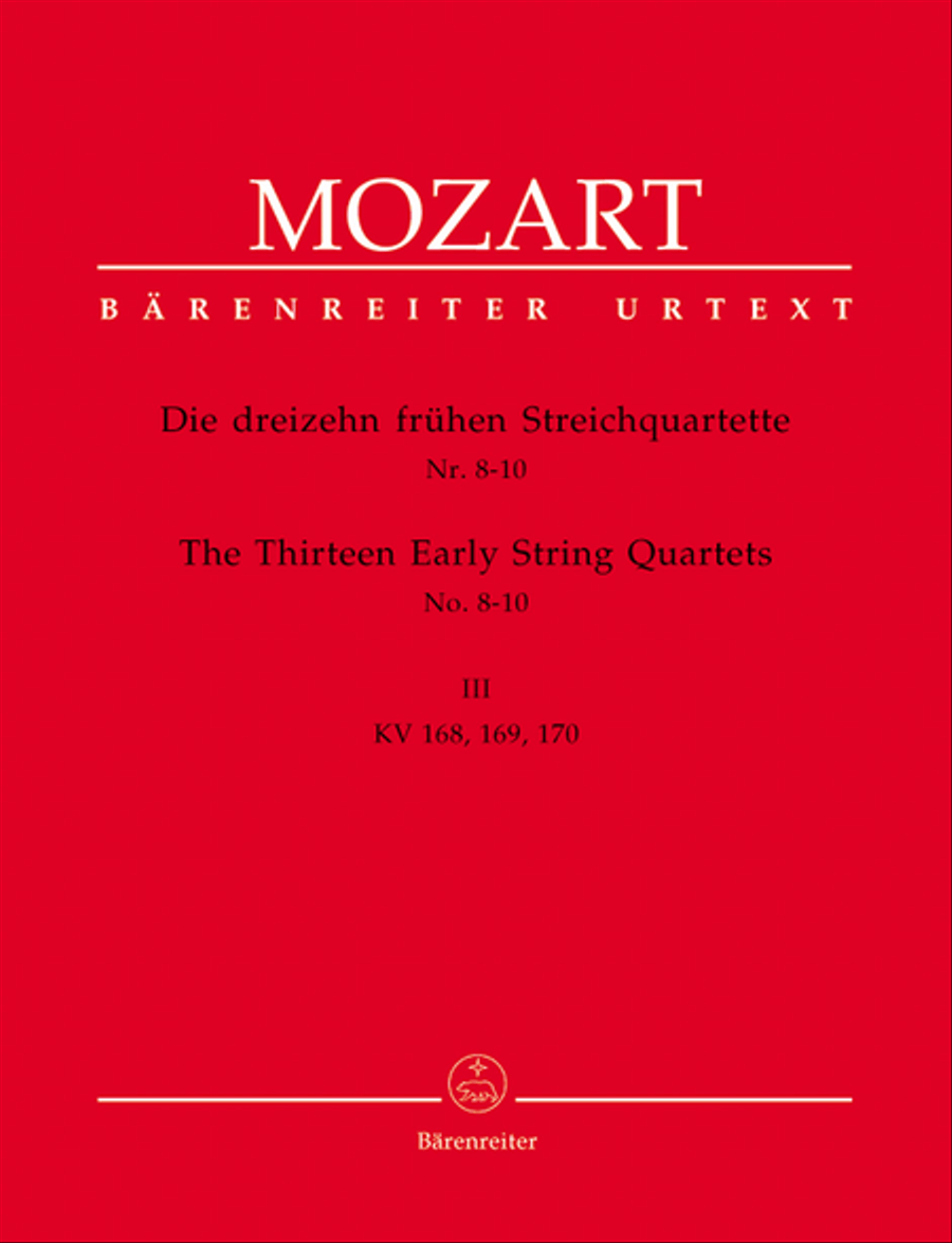 13 Early String Quartets, Volume 3 - Nos. 8-10 String Quartet scores gallery preview page 1