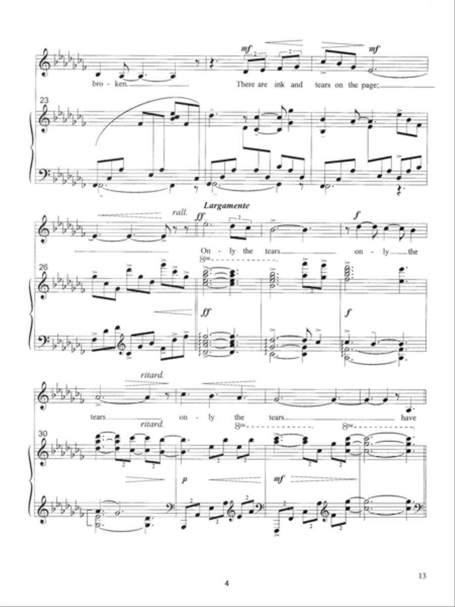 [Adams] For You There Is No Song (from Five Millay Songs) Voice scores gallery preview page 6