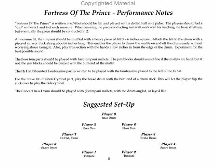 Fortress of the Prince Percussion Ensemble scores gallery preview page 2