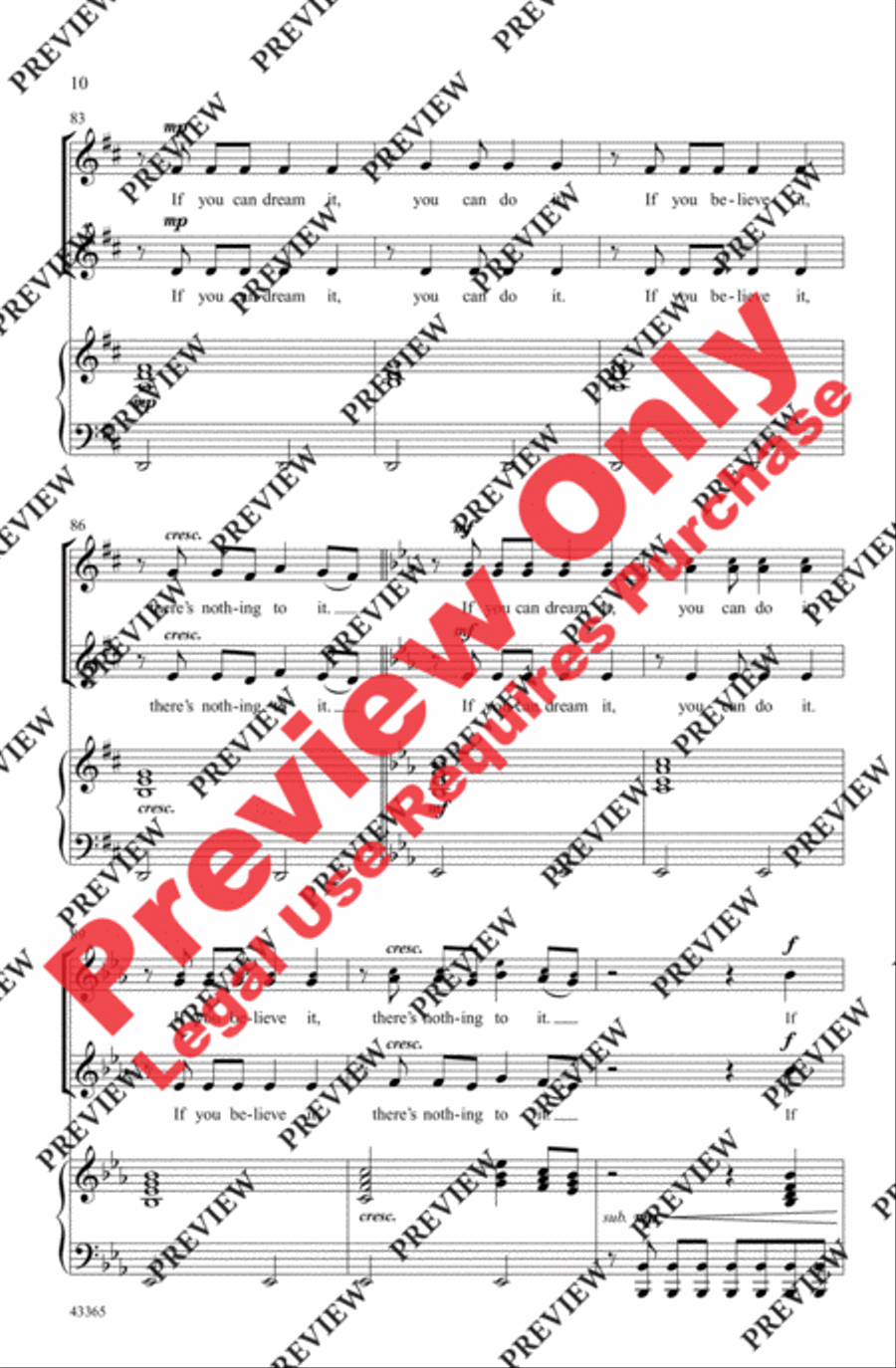 Dream - SoundTrax CD (CD only) Choir scores gallery preview page 10