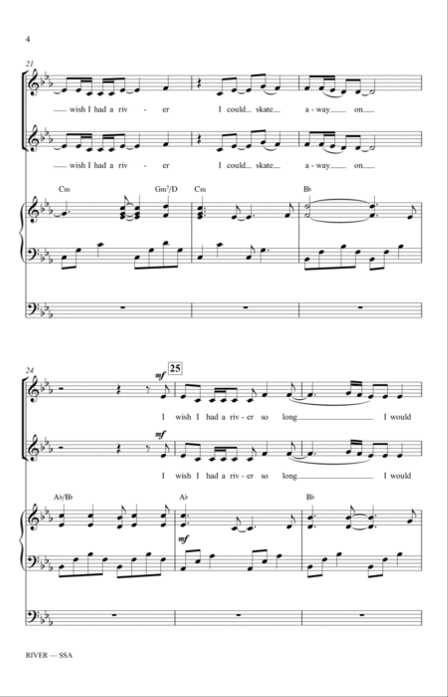 River (arr. Mac Huff) SSA scores gallery preview page 4