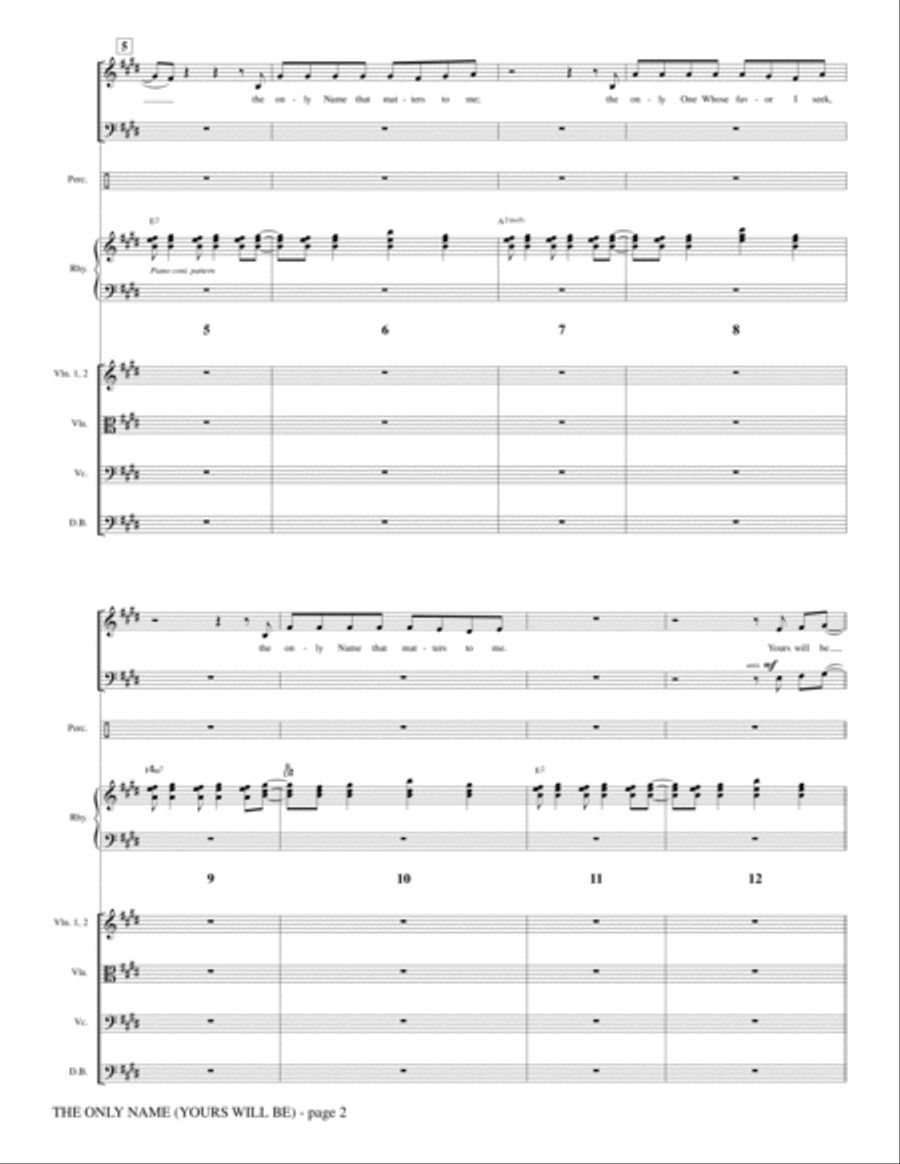 The Only Name (Yours Will Be) - Full Score Choir scores gallery preview page 2