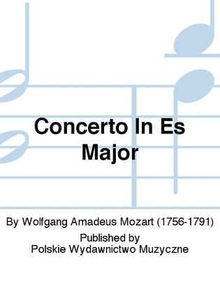 Book cover for Concerto In E flat major