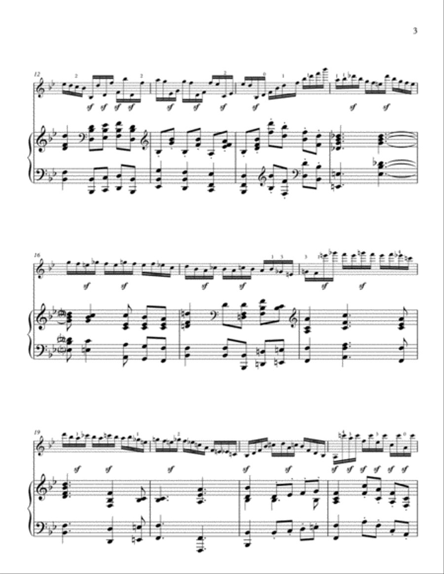 Paganini-Pokhanovski 24 Caprices: #16 for violin and piano Violin Solo scores gallery preview page 3