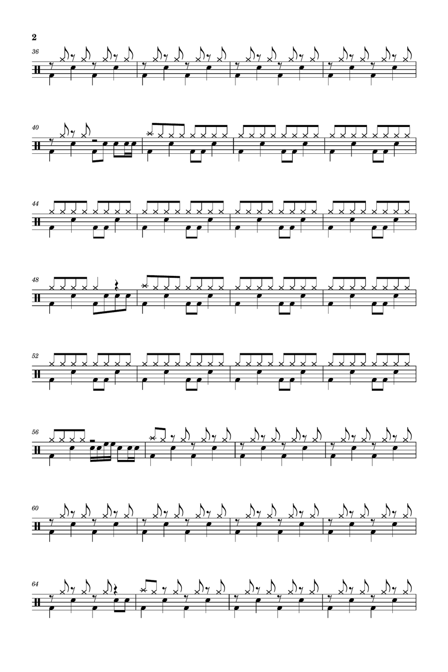 Shadow Of Love Drum Set scores gallery preview page 2
